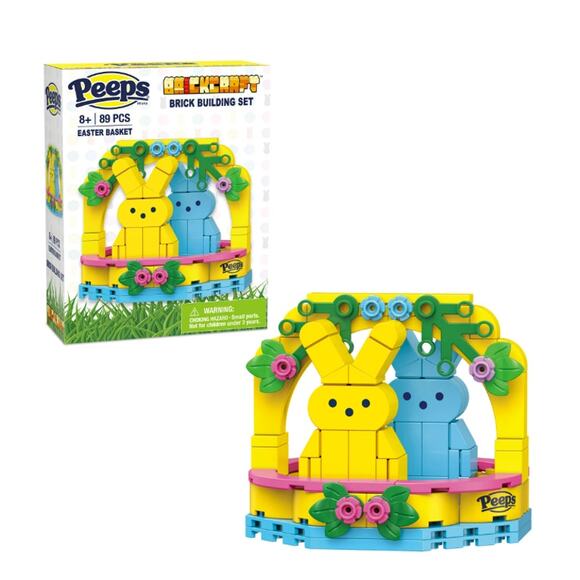 Set Of 4 Brickcraft‎ Peeps Brick Building Set Lot 2025 Bunnies Easter Basket NEW - Picture 4 of 6